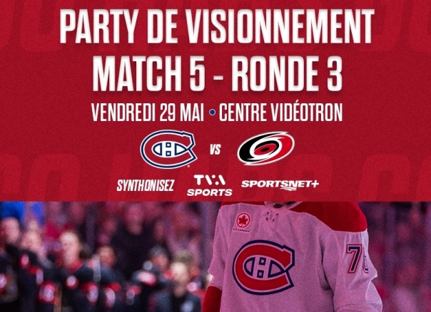 CV Party de visionnement Canadiens VS Hurricanes match5 800x580